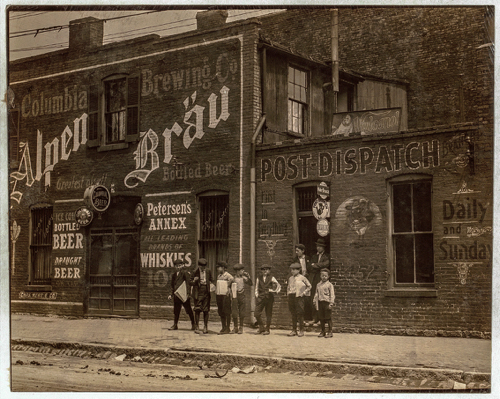 Johnston's Branch adjoining Saloon 10th & Cass St. Location: St. Louis, Missouri.