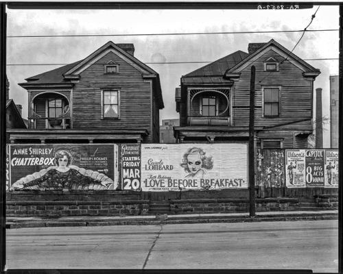 Atlanta, Georgia. Frame houses and billboards, 1936.