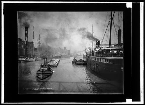 Chicago River, east from Rush St. bridge, 1905.